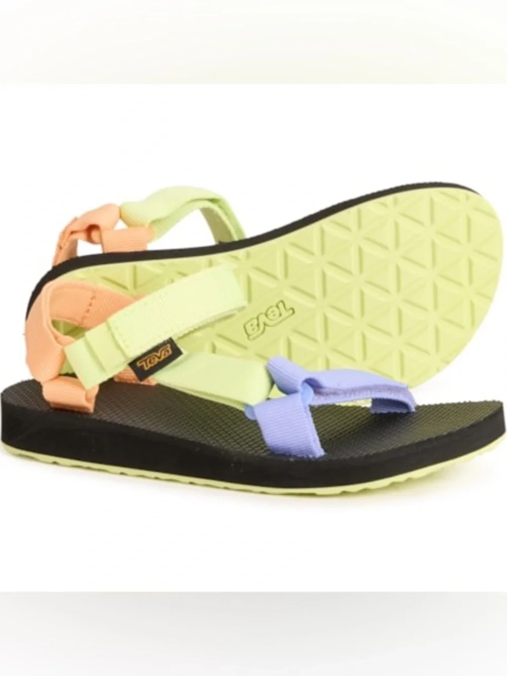 Teva Kids' Original Universal Sandals in Lime, Peach & Lavender Sz 13 Little Kid